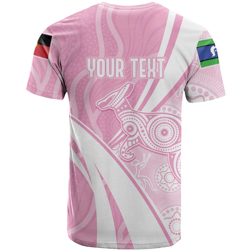 Australia Bowls Personalised Indigenous Pink Round T Shirt - Aussie Hoodie
