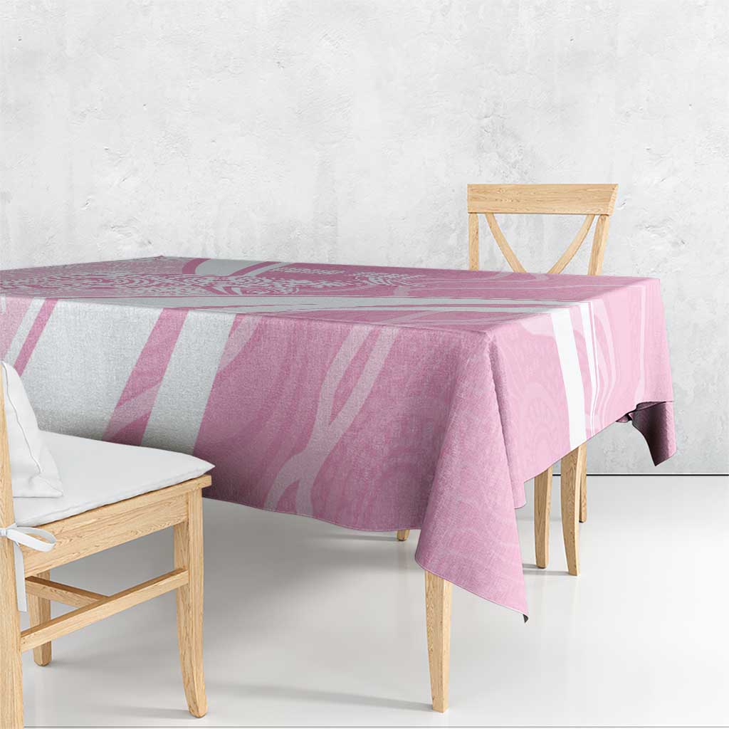 Australia Bowls Personalised Indigenous Pink Round Tablecloth - Aussie Hoodie
