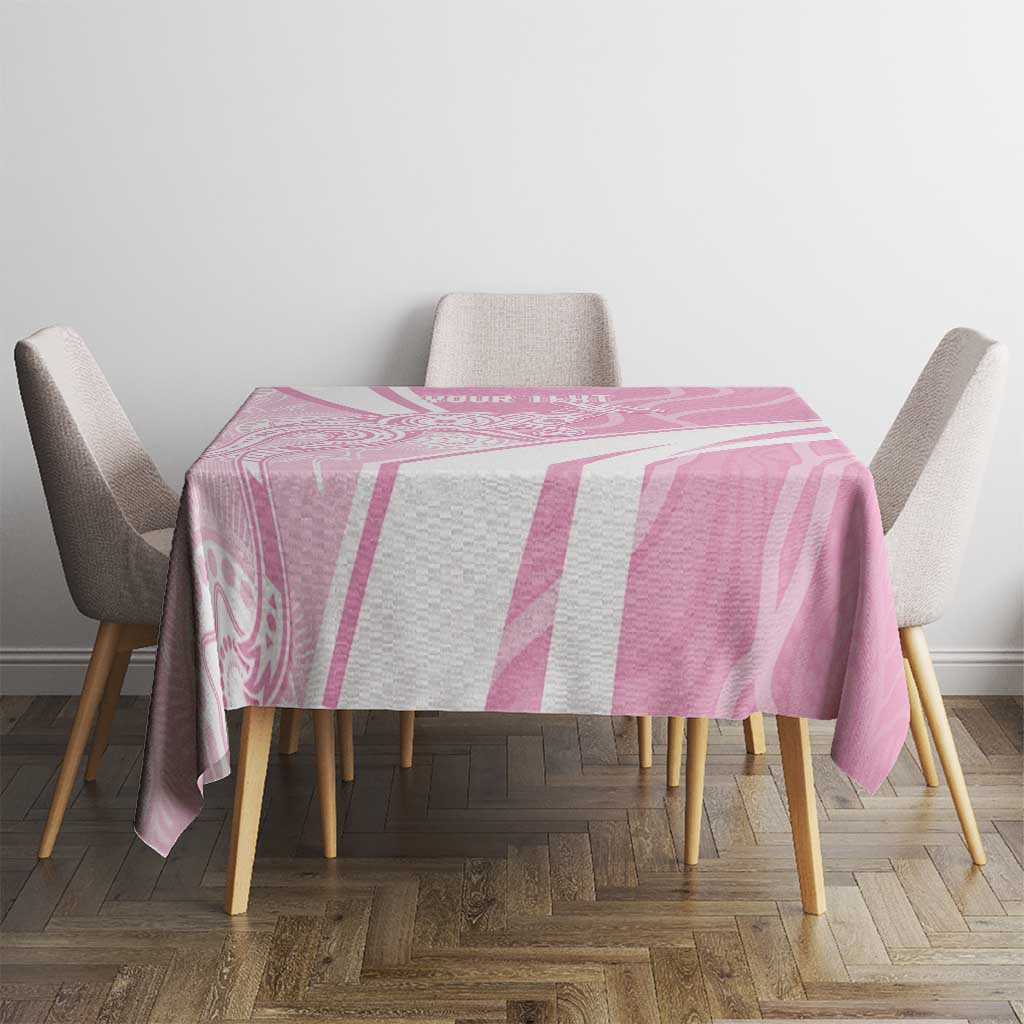 Australia Bowls Personalised Indigenous Pink Round Tablecloth - Aussie Hoodie