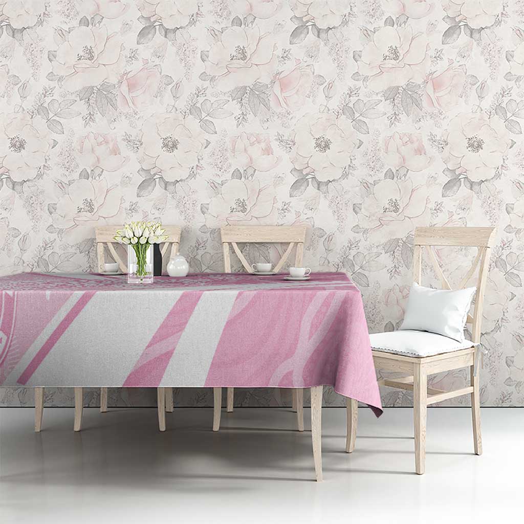 Australia Bowls Personalised Indigenous Pink Round Tablecloth - Aussie Hoodie