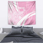 Australia Bowls Personalised Indigenous Pink Round Tapestry - Aussie Hoodie