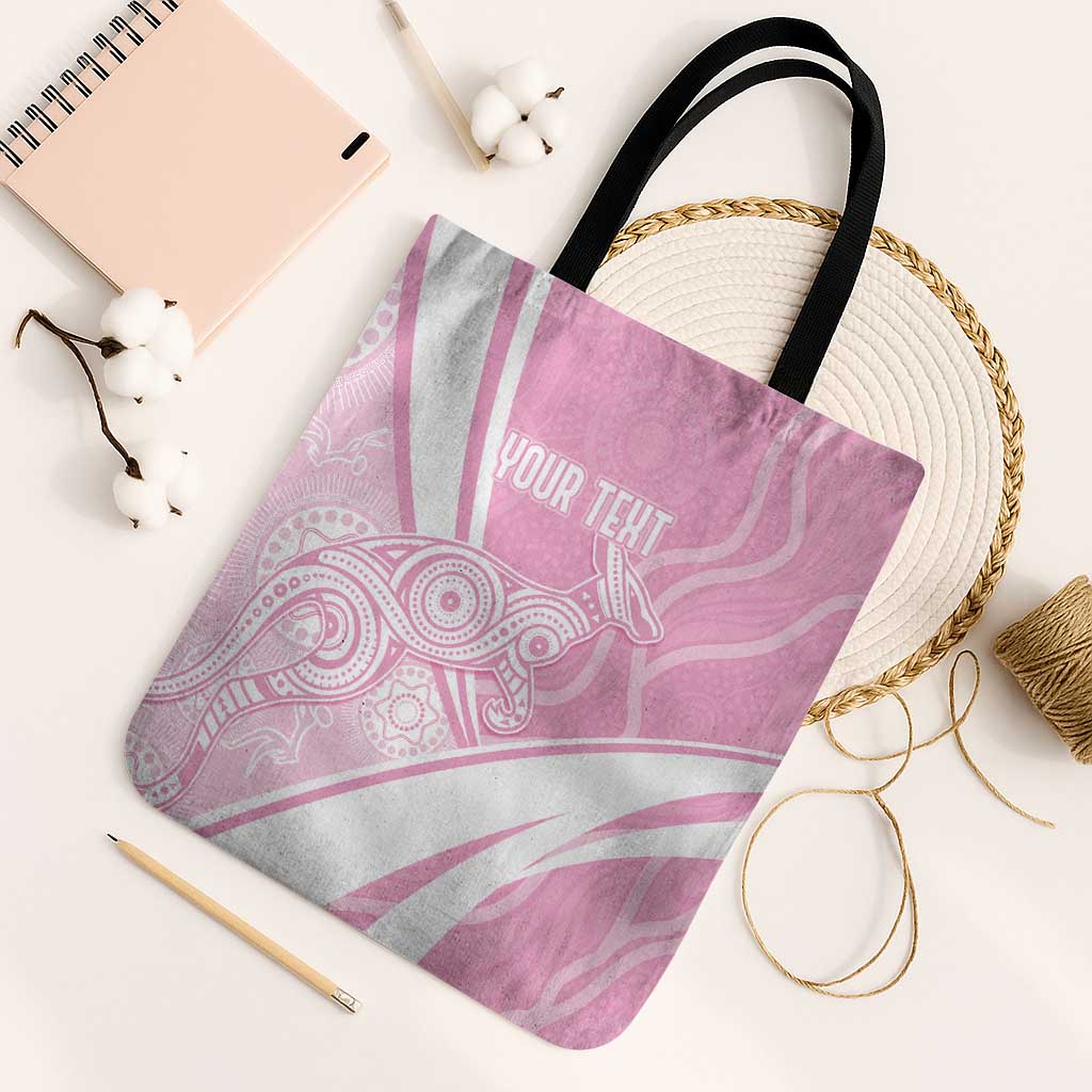 Australia Bowls Personalised Indigenous Pink Round Tote Bag - Aussie Hoodie