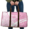 Australia Bowls Personalised Indigenous Pink Round Travel Bag - Aussie Hoodie