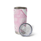 Australia Bowls Personalised Indigenous Pink Round Tumbler Cup - Aussie Hoodie