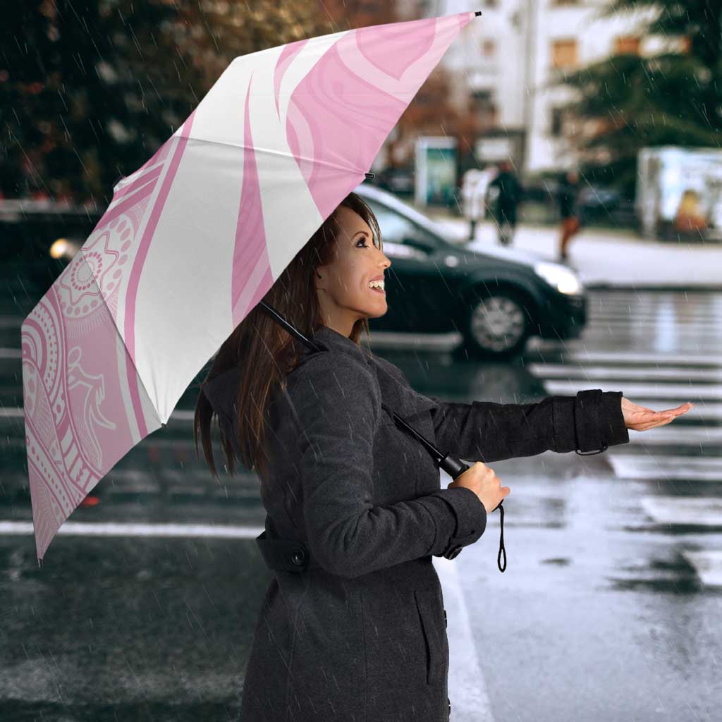 Australia Bowls Personalised Indigenous Pink Round Umbrella - Aussie Hoodie