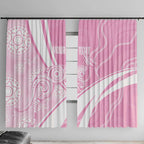 Australia Bowls Personalised Indigenous Pink Round Window Curtain - Aussie Hoodie