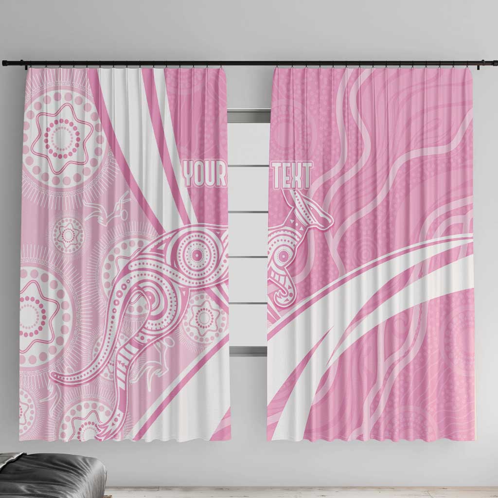 Australia Bowls Personalised Indigenous Pink Round Window Curtain - Aussie Hoodie