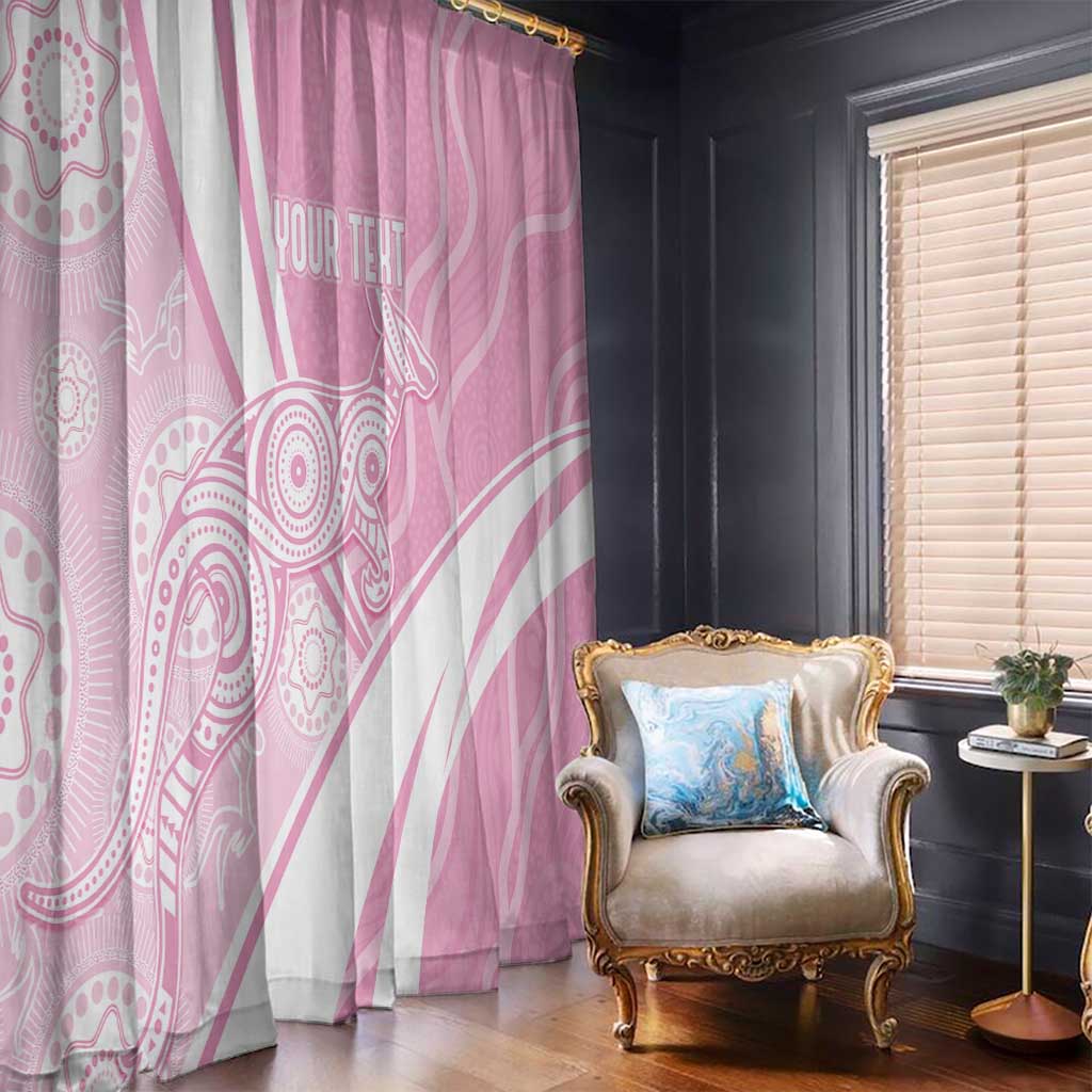 Australia Bowls Personalised Indigenous Pink Round Window Curtain - Aussie Hoodie