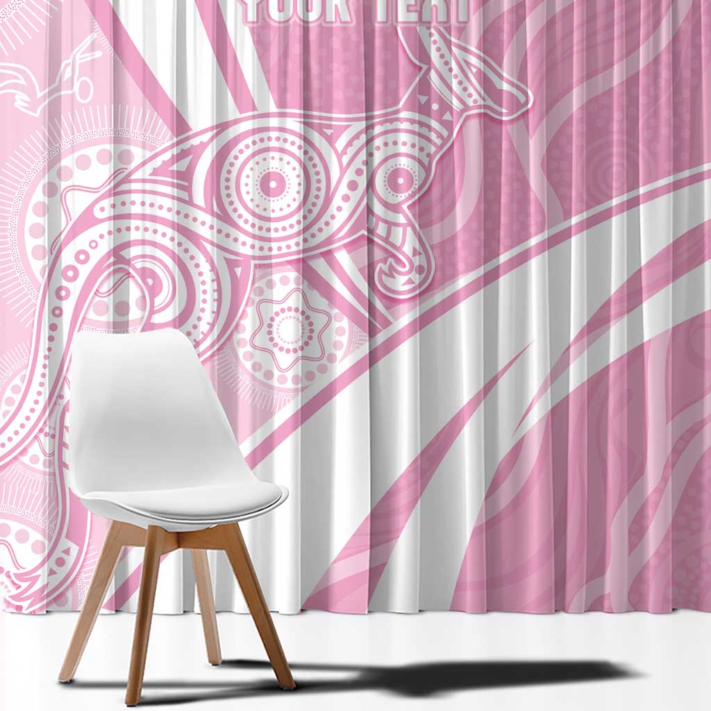 Australia Bowls Personalised Indigenous Pink Round Window Curtain - Aussie Hoodie
