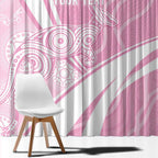 Australia Bowls Personalised Indigenous Pink Round Window Curtain - Aussie Hoodie