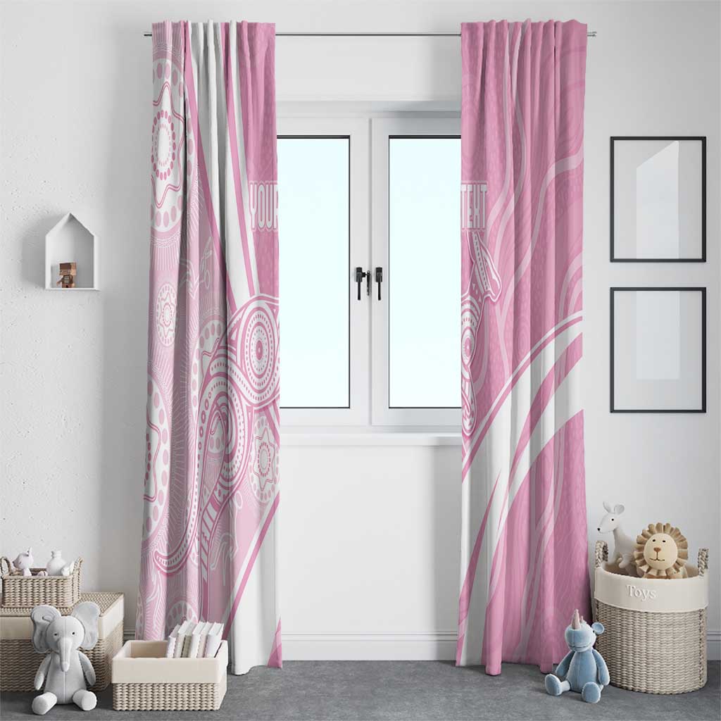 Australia Bowls Personalised Indigenous Pink Round Window Curtain - Aussie Hoodie