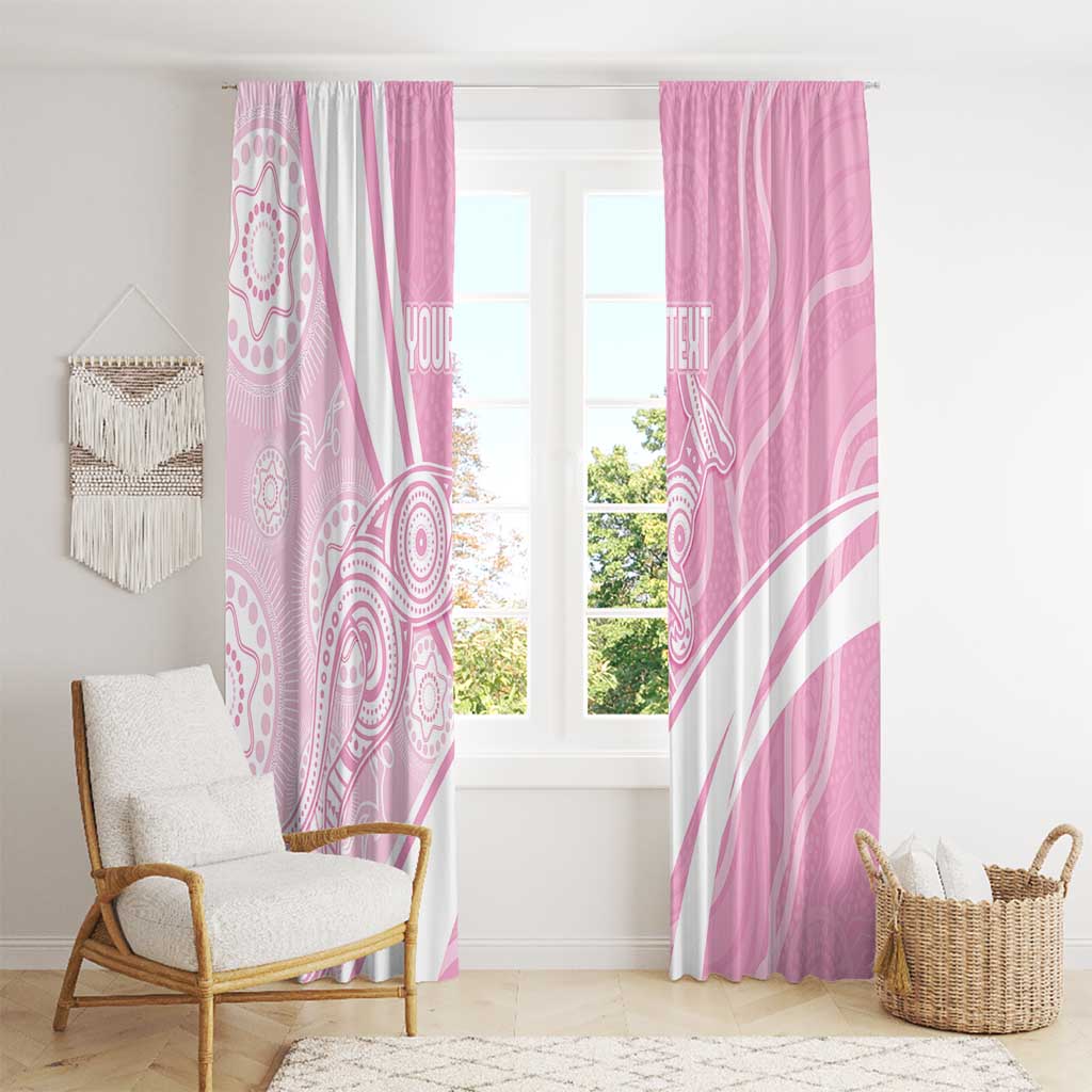 Australia Bowls Personalised Indigenous Pink Round Window Curtain - Aussie Hoodie