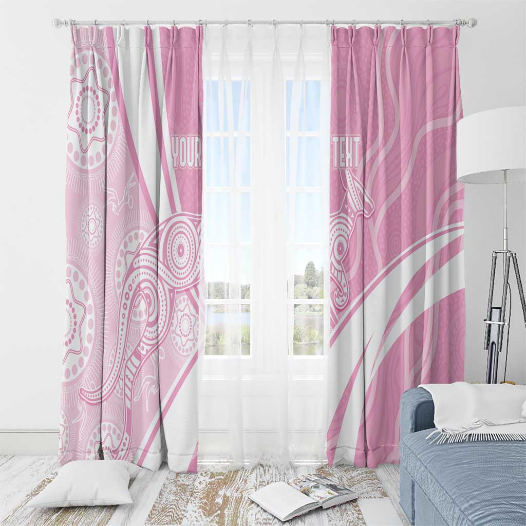 Australia Bowls Personalised Indigenous Pink Round Window Curtain - Aussie Hoodie