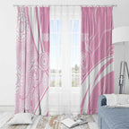Australia Bowls Personalised Indigenous Pink Round Window Curtain - Aussie Hoodie
