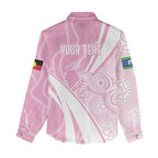 Australia Bowls Personalised Indigenous Pink Round Women Casual Shirt - Aussie Hoodie