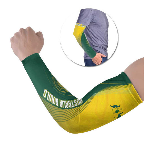 Australia Bowls Personalised Arm Sleeves Basic Marble Glaze - National Color - Aussie Hoodie