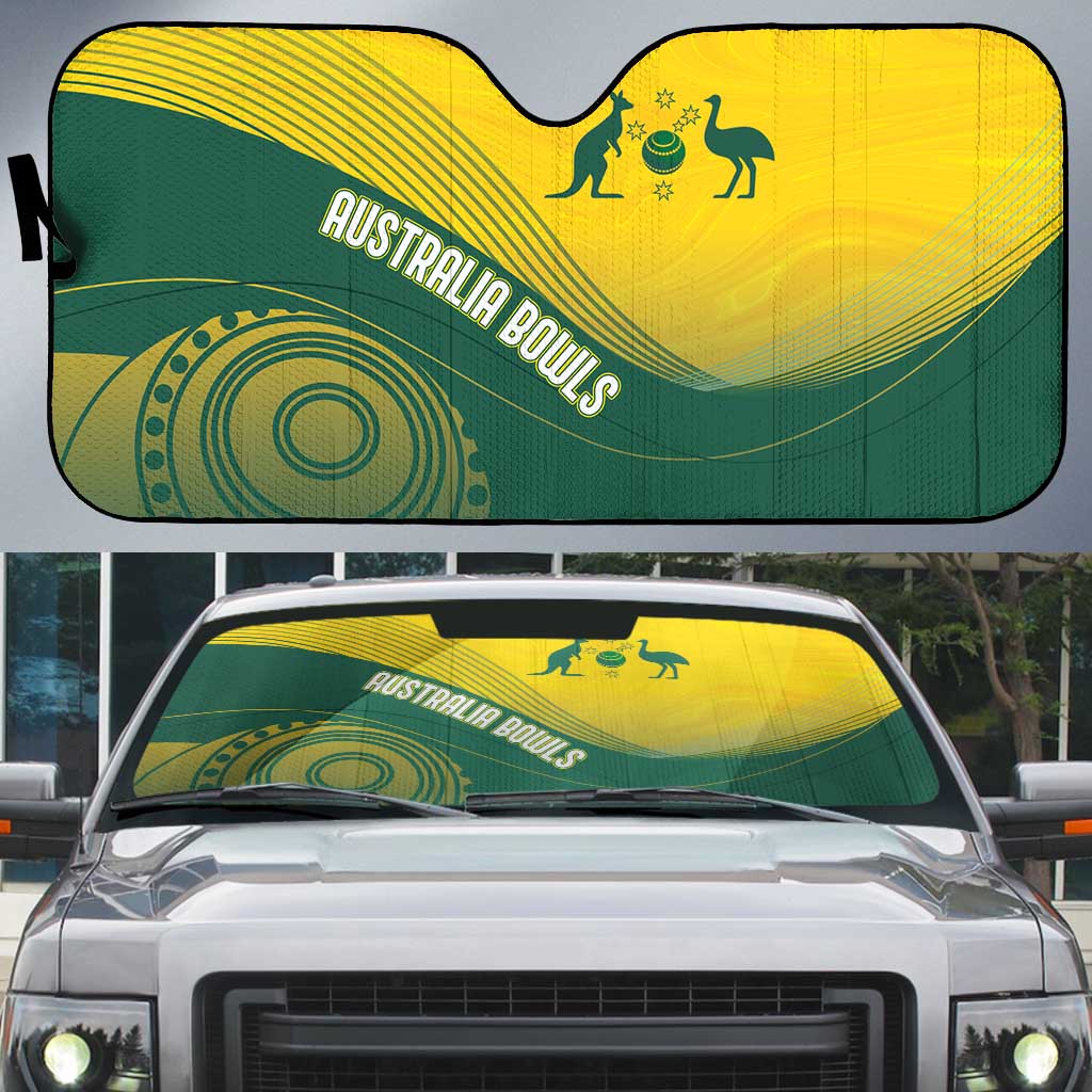 Australia Bowls Auto Sun Shade Basic Marble Glaze - National Color - Aussie Hoodie