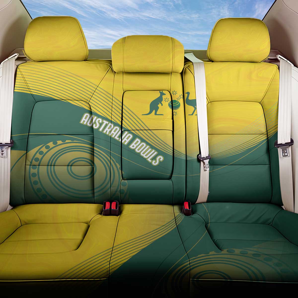 Australia Bowls Back Car Seat Cover Basic Marble Glaze - National Color - Aussie Hoodie