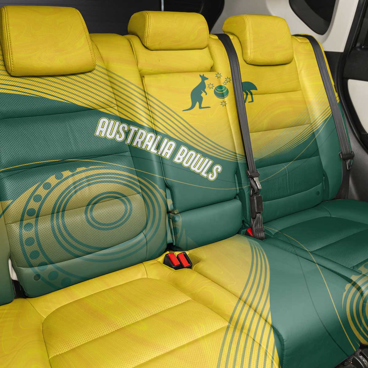 Australia Bowls Back Car Seat Cover Basic Marble Glaze - National Color - Aussie Hoodie
