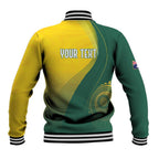 Australia Bowls Personalised Baseball Jacket Basic Marble Glaze - National Color - Aussie Hoodie