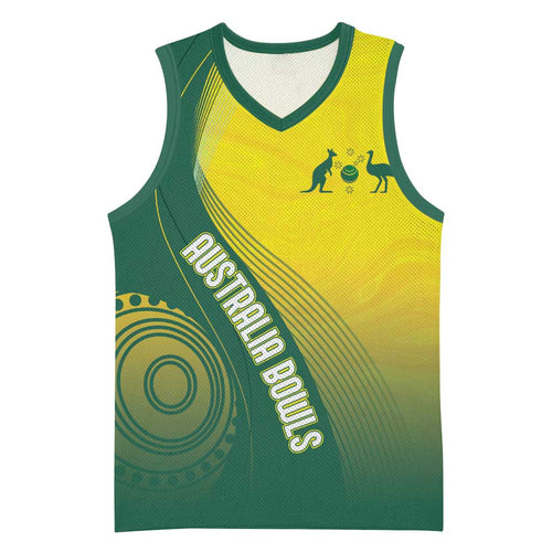 Australia Bowls Personalised Basketball Jersey Basic Marble Glaze - National Color - Aussie Hoodie
