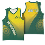 Australia Bowls Personalised Basketball Jersey Basic Marble Glaze - National Color - Aussie Hoodie
