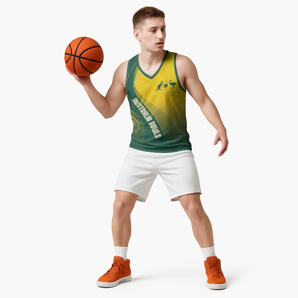 Australia Bowls Personalised Basketball Jersey Basic Marble Glaze - National Color - Aussie Hoodie