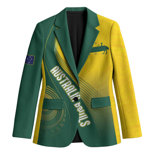 Australia Bowls Personalised Blazer Basic Marble Glaze - National Color - Aussie Hoodie