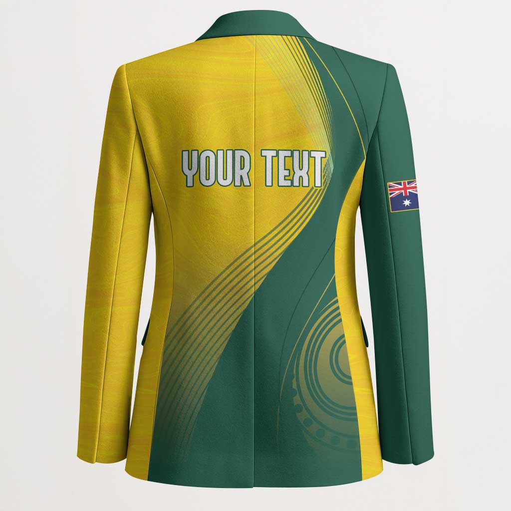 Australia Bowls Personalised Blazer Basic Marble Glaze - National Color - Aussie Hoodie