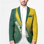 Australia Bowls Personalised Blazer Basic Marble Glaze - National Color - Aussie Hoodie