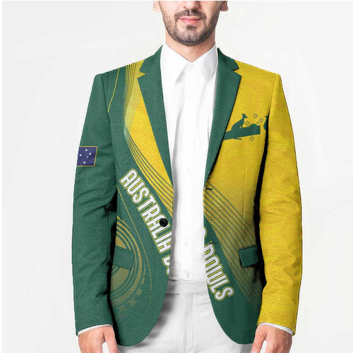 Australia Bowls Personalised Blazer Basic Marble Glaze - National Color - Aussie Hoodie
