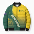 Australia Bowls Personalised Bomber Puffer Jacket Basic Marble Glaze - National Color - Aussie Hoodie