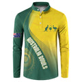 Australia Bowls Personalised Button Sweatshirt Basic Marble Glaze - National Color - Aussie Hoodie