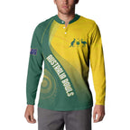 Australia Bowls Personalised Button Sweatshirt Basic Marble Glaze - National Color - Aussie Hoodie