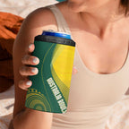 Australia Bowls Personalised 4 in 1 Can Cooler Tumbler Basic Marble Glaze - National Color - Aussie Hoodie