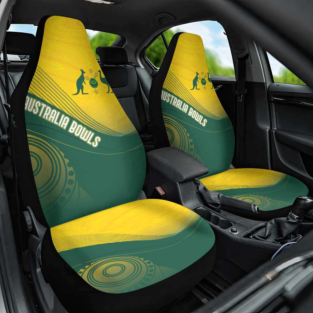 Australia Bowls Car Seat Cover Basic Marble Glaze - National Color - Aussie Hoodie