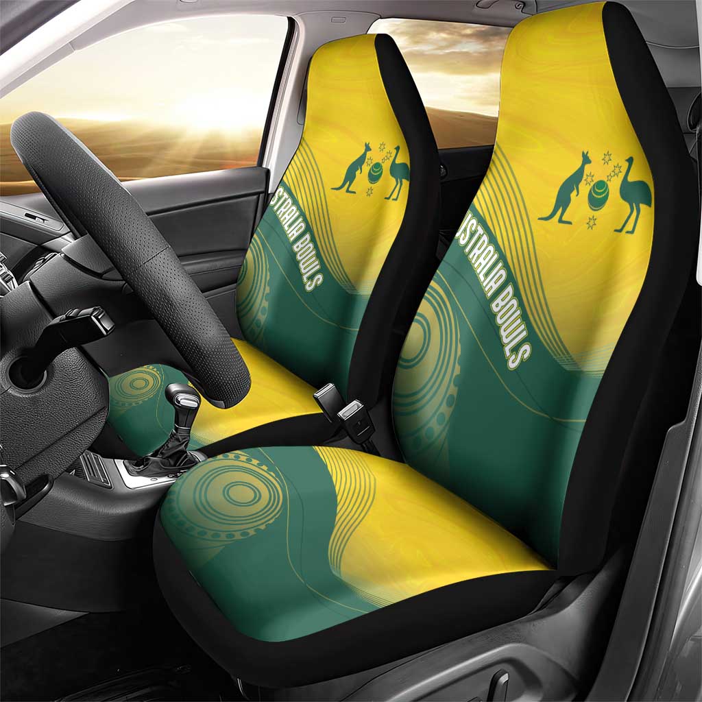 Australia Bowls Car Seat Cover Basic Marble Glaze - National Color - Aussie Hoodie
