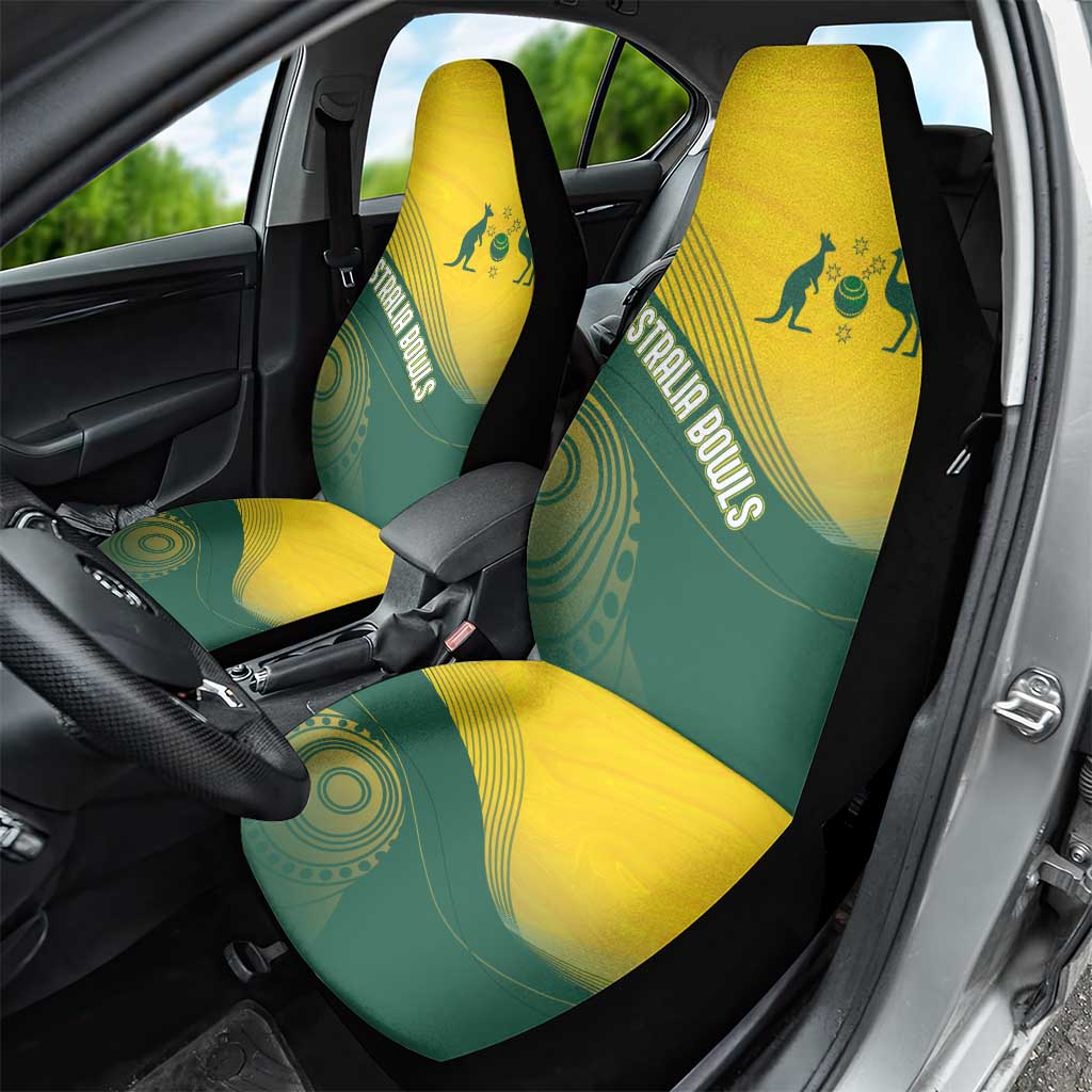 Australia Bowls Car Seat Cover Basic Marble Glaze - National Color - Aussie Hoodie