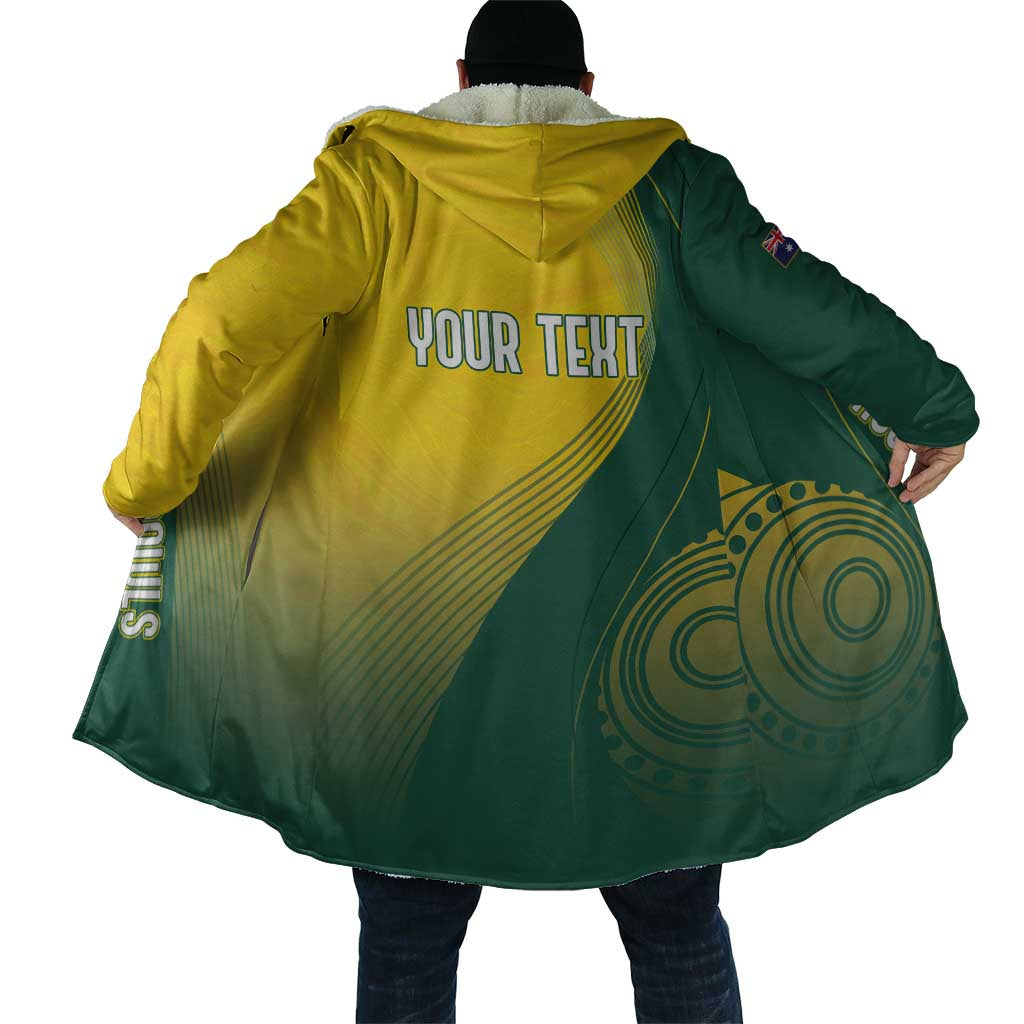 Australia Bowls Personalised Cloak Basic Marble Glaze - National Color - Aussie Hoodie