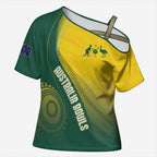Australia Bowls Personalised Cross Shoulder Shirt Basic Marble Glaze - National Color - Aussie Hoodie