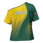 Australia Bowls Personalised Cross Shoulder Shirt Basic Marble Glaze - National Color - Aussie Hoodie