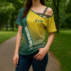 Australia Bowls Personalised Cross Shoulder Shirt Basic Marble Glaze - National Color - Aussie Hoodie