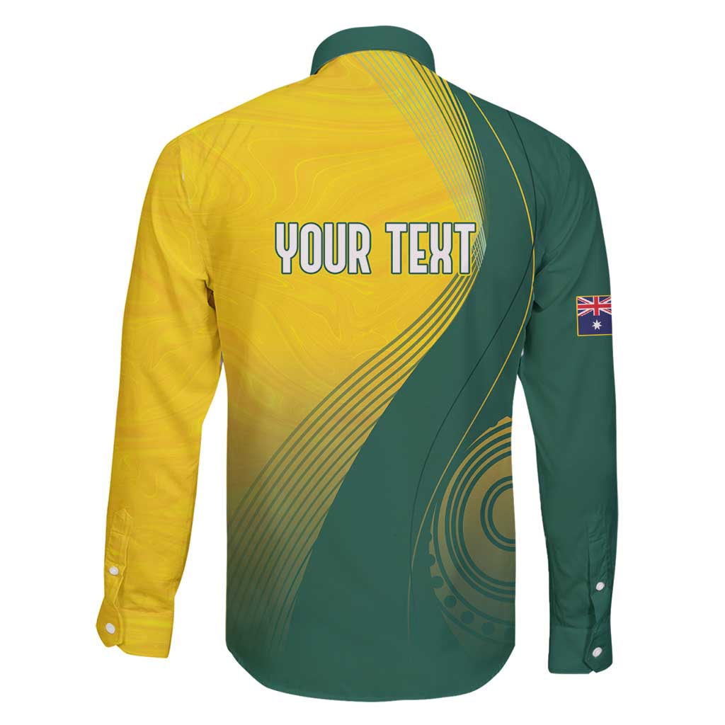 Australia Bowls Personalised Family Matching Long Sleeve Bodycon Dress and Hawaiian Shirt Basic Marble Glaze - National Color - Aussie Hoodie