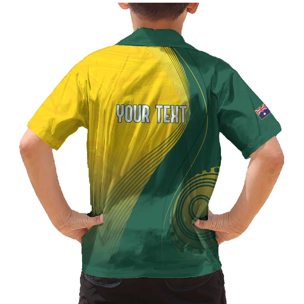 Australia Bowls Personalised Family Matching Mermaid Dress and Hawaiian Shirt Basic Marble Glaze - National Color - Aussie Hoodie