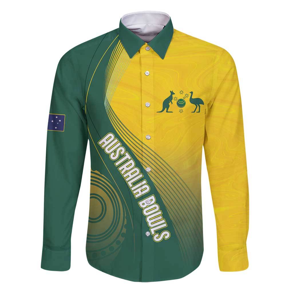 Australia Bowls Personalised Family Matching Mermaid Dress and Hawaiian Shirt Basic Marble Glaze - National Color - Aussie Hoodie