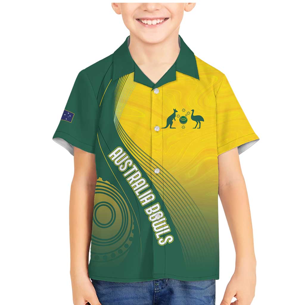 Australia Bowls Personalised Family Matching Mermaid Dress and Hawaiian Shirt Basic Marble Glaze - National Color - Aussie Hoodie