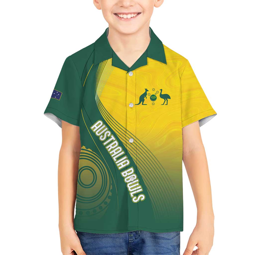 Australia Bowls Personalised Family Matching Off Shoulder Maxi Dress and Hawaiian Shirt Basic Marble Glaze - National Color - Aussie Hoodie