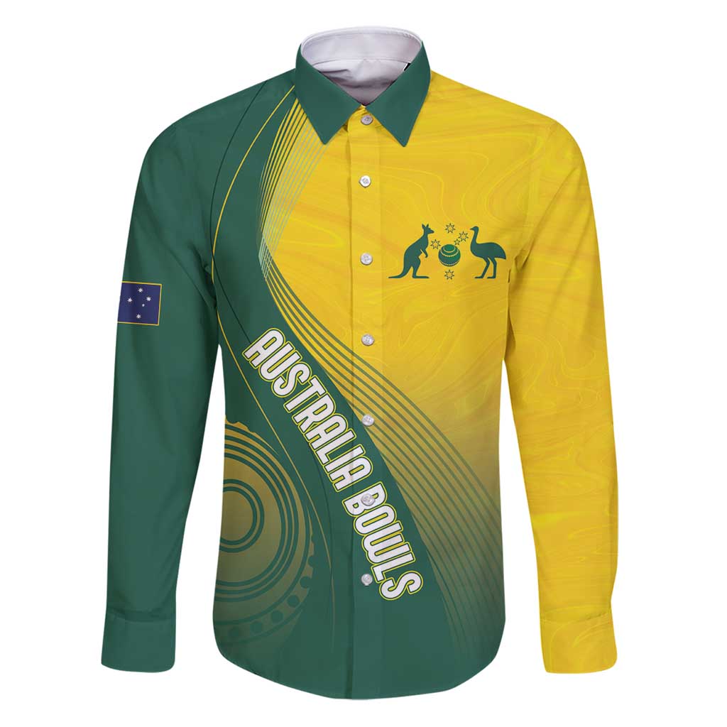 Australia Bowls Personalised Family Matching Puletasi and Hawaiian Shirt Basic Marble Glaze - National Color - Aussie Hoodie