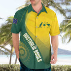 Australia Bowls Personalised Hawaiian Shirt Basic Marble Glaze - National Color - Aussie Hoodie