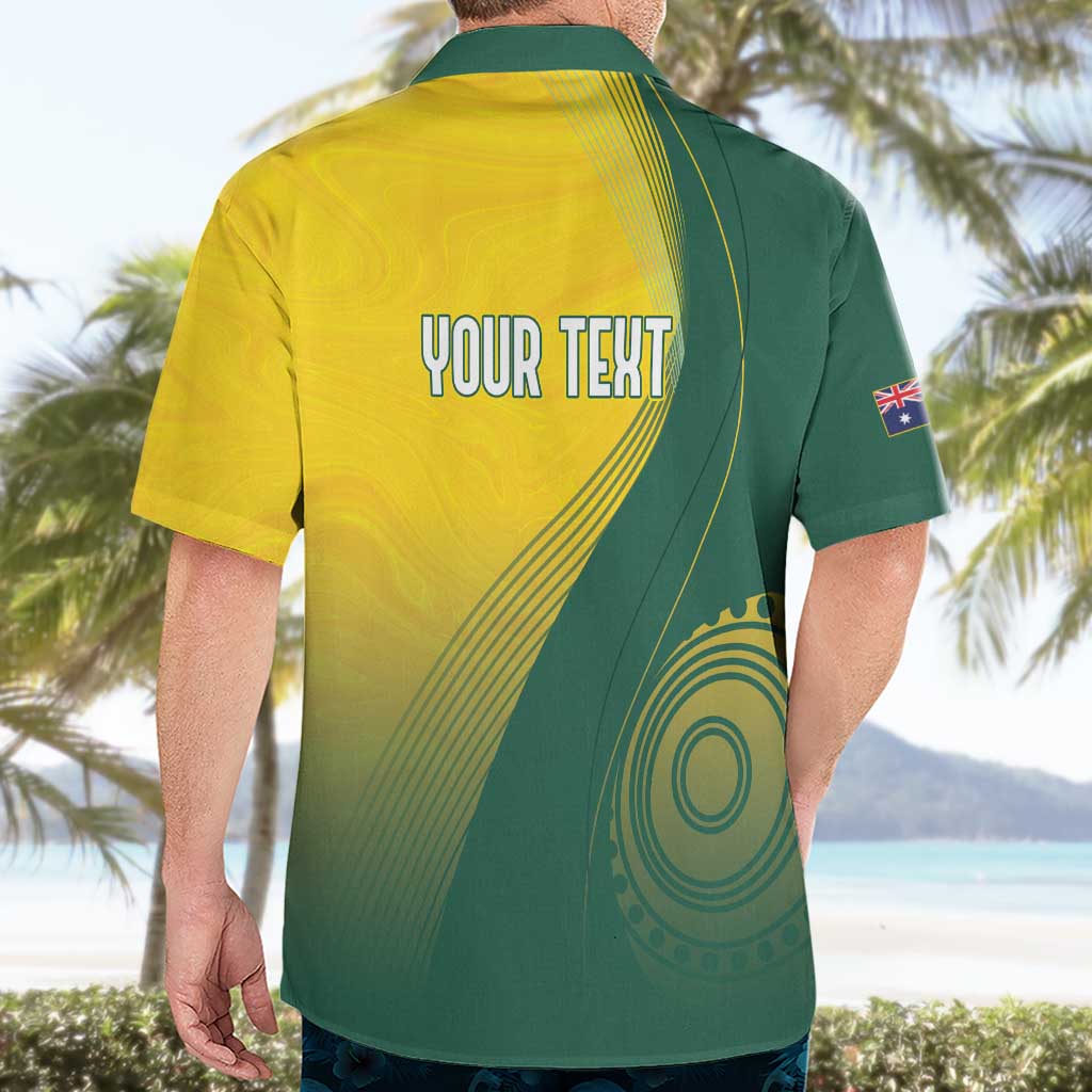 Australia Bowls Personalised Hawaiian Shirt Basic Marble Glaze - National Color - Aussie Hoodie